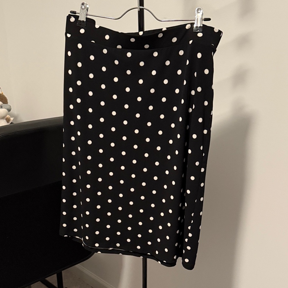 Philosophy Black and White Polka Dot Pencil Skirt